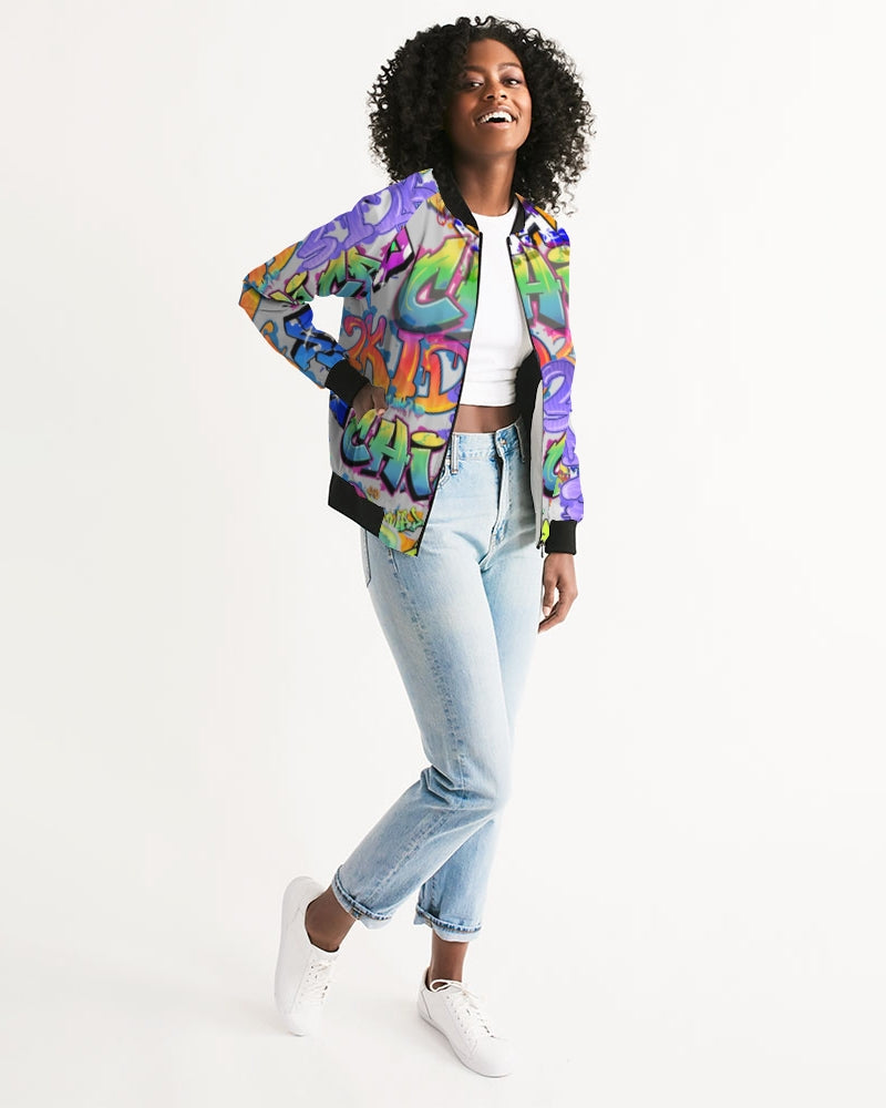 KC3 Kids Women's All-Over Print Bomber Jacket